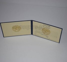 Диплом Техникума Советского Союза 1993г в Тюмени